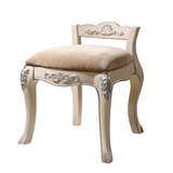 新古典欧式梳妆台凳子包邮实木白色田园化妆椅法式公主床边换鞋凳