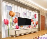 新款现代家居高雅大气简约花卉3D立体客厅沙发电视背景墙壁画壁纸