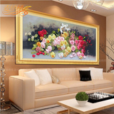 丝带绣成品出售纯手工花卉客厅卧室大挂画盛开玫瑰欧式油画十字绣