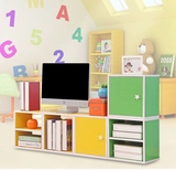 儿童自由组合书柜储物柜简约实木收纳小柜子幼儿园书橱书架简易
