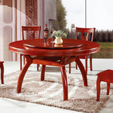 餐桌椅组合实木圆形橡木饭桌10人桌简约现代圆桌1.8米1.6米2.0米