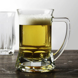 弓箭乐美雅玻璃杯罗克啤酒杯耐热水杯扎啤杯创意超大容量带把手杯