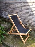 木制网布沙滩椅折叠网布椅躺椅可制定LOGE榉木户外实木便携式躺椅