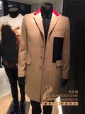 正品代购Givenchy/纪梵希2015新款男装 长款毛呢布西装领夹克外套