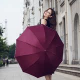 天堂雨伞 纯色三折天堂伞商务伞加大加固折叠伞晴雨伞 紫色(常规?