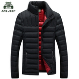AFS/JEEP战地吉普2015新款羽绒服男轻薄款运动修身男士冬装外套