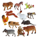 包邮奥斯尼儿童玩具十二生肖动物模型组合儿童动物塑胶玩具12生肖