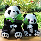 母子毛绒熊猫玩具礼品 女生可爱熊猫公仔玩偶PP棉 出国礼物 特价