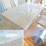PVC波斯菊水晶板桌面桌布软质玻璃防水油餐台书桌吧台茶几胶垫