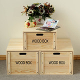包邮自由组合抽屉式收纳箱 桐木斗柜实木单层 床头柜储物柜桌面盒