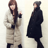 韩版新款显瘦时尚外套羽绒保暖修身中长款棉袄加厚百搭学生女棉衣