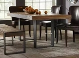 组装实木家具原木餐桌复古铁艺书桌电脑桌长凳美式乡村北欧椅新品