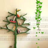 藤枫叶情藤蔓包邮柱子墙贴 植物装饰卧室窄墙绿叶竖形墙壁贴纸绿