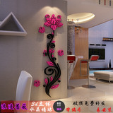 浪漫蔷薇3d立体水晶亚克力墙壁纸贴画 客厅玄关过道卧室温馨装饰