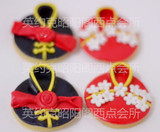 手工翻糖饼干礼盒中国红色中式新郎新娘结婚礼物喜饼