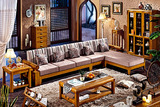现代中式全实木沙发白蜡木沙发贵妃沙发L型沙发组合客厅家具