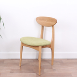 北欧简约实木餐厅家具 创意软包布艺休闲椅餐椅咖啡厅椅蝴蝶椅子