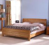 现代简约中式全实木床纯柚木床单双人床婚床大床木家具1.5米1.8米