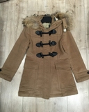 英国代购Burberry女装冬毛呢外套女羊毛中长款牛角扣大衣3953061