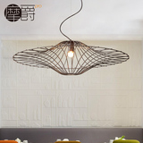 摩爵北欧宜家现代简约美式创意餐厅灯咖啡厅吧台个性单头铁艺吊灯