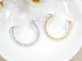 日本进口 双头戒托 戒指 开口指环 可镶嵌半孔珍珠 diy手工配件