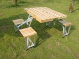 包邮/便携式木制折叠桌椅/木制组合桌椅/户外桌椅/野餐桌椅组合