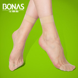 宝娜斯水晶短丝袜子隐形黑肉色丝袜短袜女超薄夏批发包邮10双装