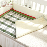 婴儿床凉席薄床垫子棉麻两用凉席褥垫幼儿园冬夏四季可用垫被定做