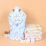 春夏新生儿抱被初生儿包被婴儿秋冬加厚可脱胆抱毯纯棉裹布用品