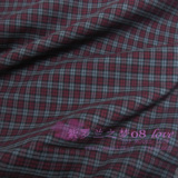 秋冬西服裤布料外贸中长面料英伦风紫红色经典方格子弹力布料裤料