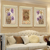现代欧式客厅装饰画沙发背景墙挂画玄关餐厅卧室内有框画三联壁画