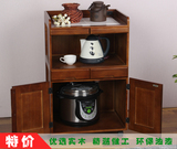 包邮 现代简约 实木厨房餐边柜 白色 茶水碗筷柜 储物收纳电器柜