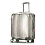 韩版商务拉杆箱铝框万向轮海关锁20旅行箱条纹行李箱24寸登机箱包