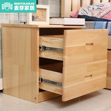 床头柜简约现代实木储物柜卧室床边柜收纳柜无门组装经济型抽屉柜