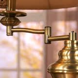 酒楼360度折叠金色台灯摆设 时尚家具古铜色灯具摆件 床头柜灯饰