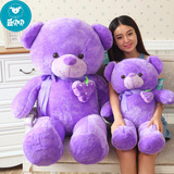 泰迪熊毛绒玩具熊猫公仔抱抱熊毛毛熊紫女孩布娃娃生日礼物1米2萌
