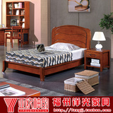 现代简约儿童实木床1.2米纯橡木单人床新中式男孩女孩 送加厚床板