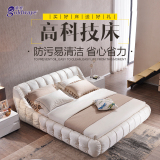 歌维软床双人床简约现代软包床布艺床1.8米1.5米卧室小户型床婚床