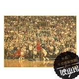 世纪之战!乔丹1998年NBA总决赛绝杀爵士怀旧经典海报牛皮纸装饰画