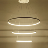 简约大气客厅吊灯led创意个性餐厅灯铝材书房卧室灯圆圈环形灯具