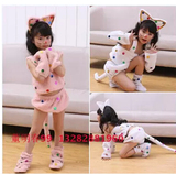 儿童波斯猫演出服装 小猫咪咪舞蹈表演服 小猫卡通动物造型衣服