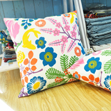 宜家韩式东南亚田园植物个性多彩加厚纯棉抱枕靠枕靠垫 可定做