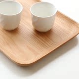 简约实木长方形托盘 创意茶具水杯茶盘餐盘水果盘加厚桌面收纳盘