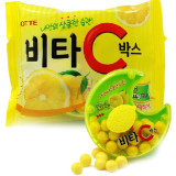 【天猫超市】韩国进口零食品 乐天维他命糖果柠檬VC糖17.5g%