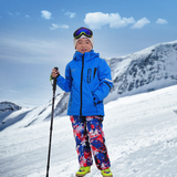 两件套儿童滑雪服套装 可拆卸抓绒马甲 三合一冬季保暖冲锋衣
