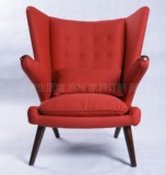 北欧单人沙发椅子 红色布艺沙发泰迪熊椅子 简约田园休闲椅子特价
