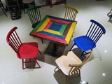 实木餐椅复古 美式 简约休闲椅温莎椅咖啡厅实木椅子北欧宜家餐椅