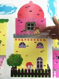 特大号卡通立体墙贴 公主城堡小动物房子儿童房间幼儿园装饰贴画