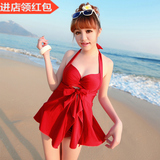 2014韩国新款加大码bikini比基尼钢托温泉游泳衣女大胸聚拢大罩杯