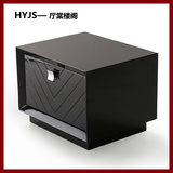 定制简约现代床头柜 黑色烤漆床头储物柜定做钢琴烤漆床头柜T328